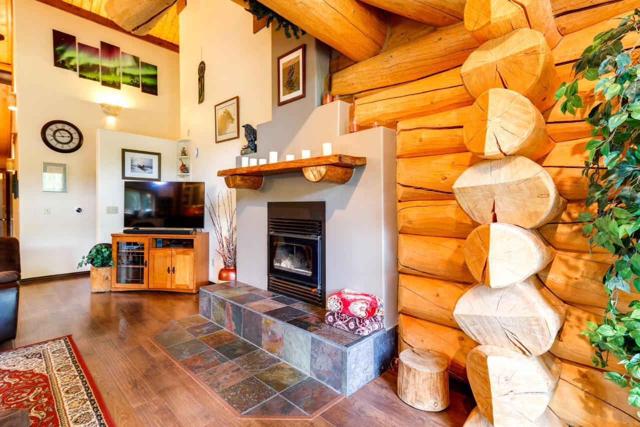 Riverside Log Cabin On-Site Aurora Viewing! North Pole 外观 照片