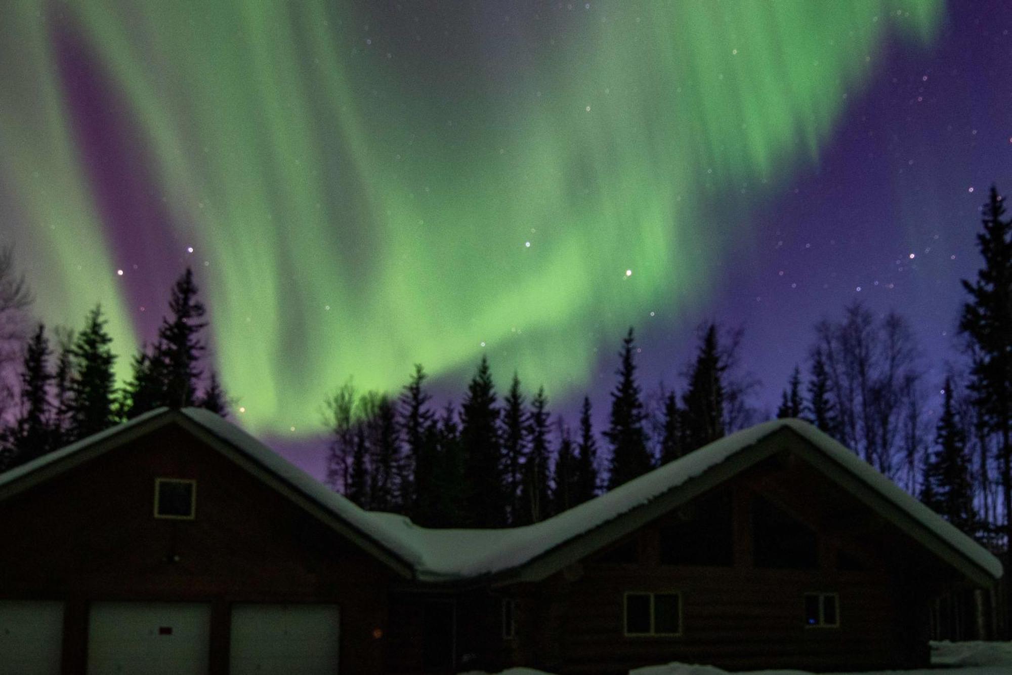 Riverside Log Cabin On-Site Aurora Viewing! North Pole 外观 照片